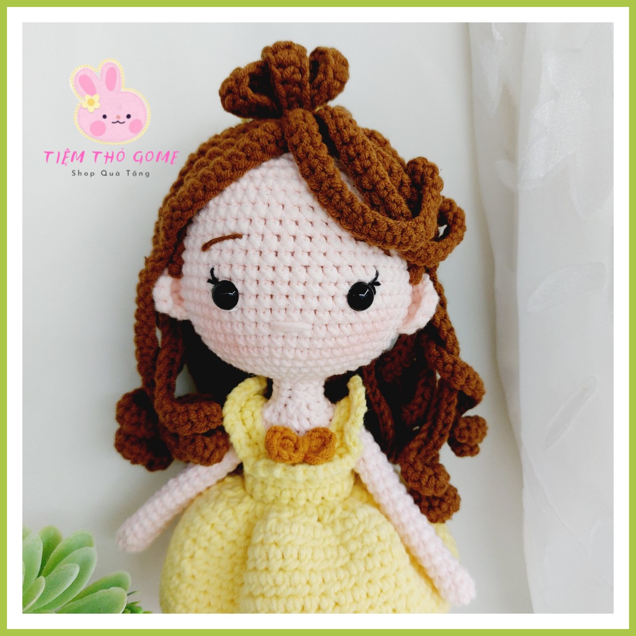 Búp bê len Handmade - Búp bê công chúa, Búp bê Belle ( hàng có sẵn)