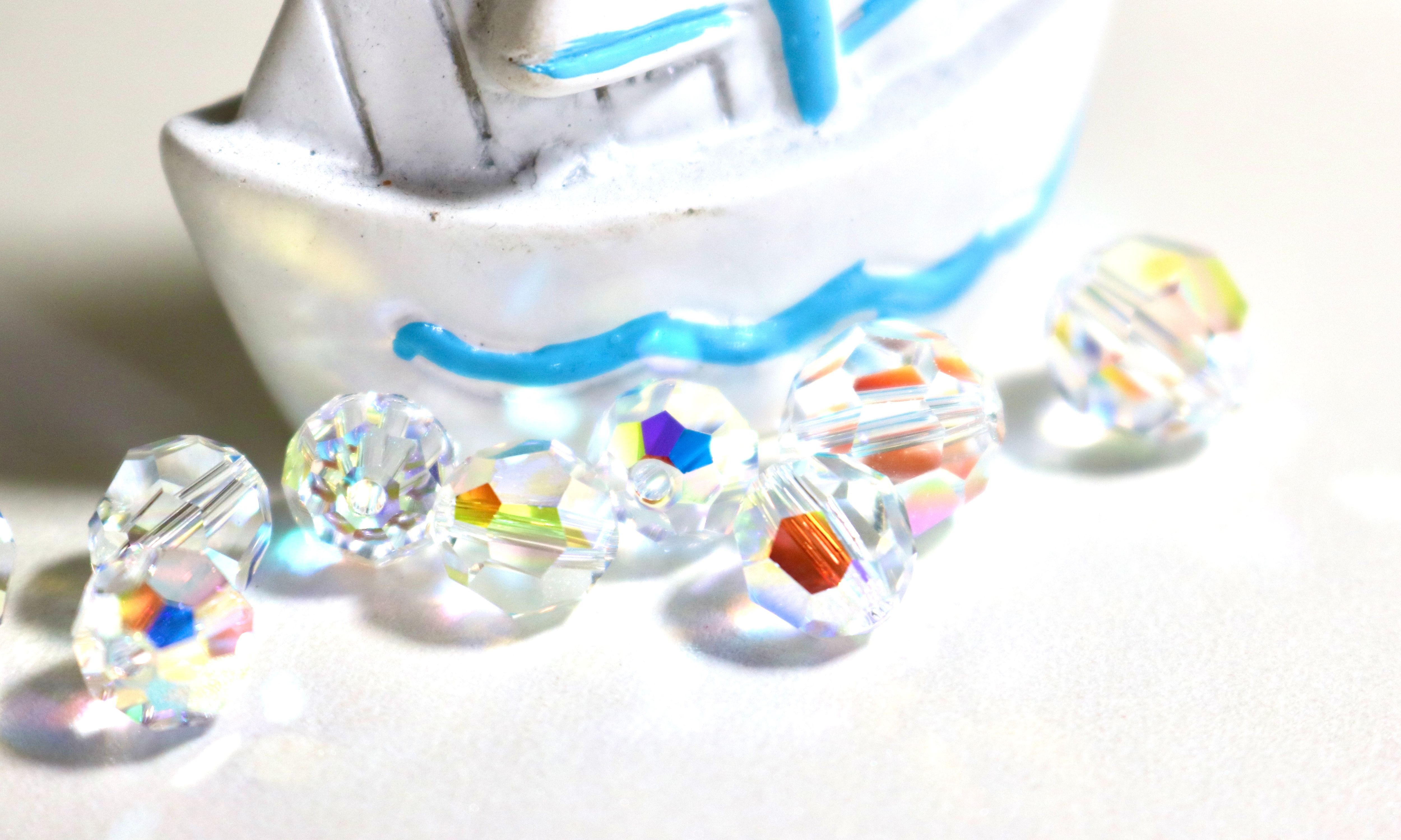 Pha lê Swarovski Áo Tròn giác lớn 8mm (Combo 1/10/20/30 viên)