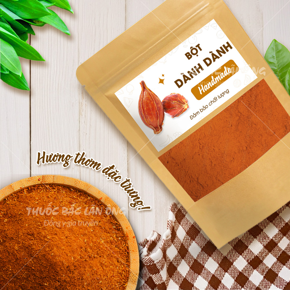 Bột dành dành nguyên chất 100g (Bột tạo màu tự nhiên, hạt dành dành, chi tử)
