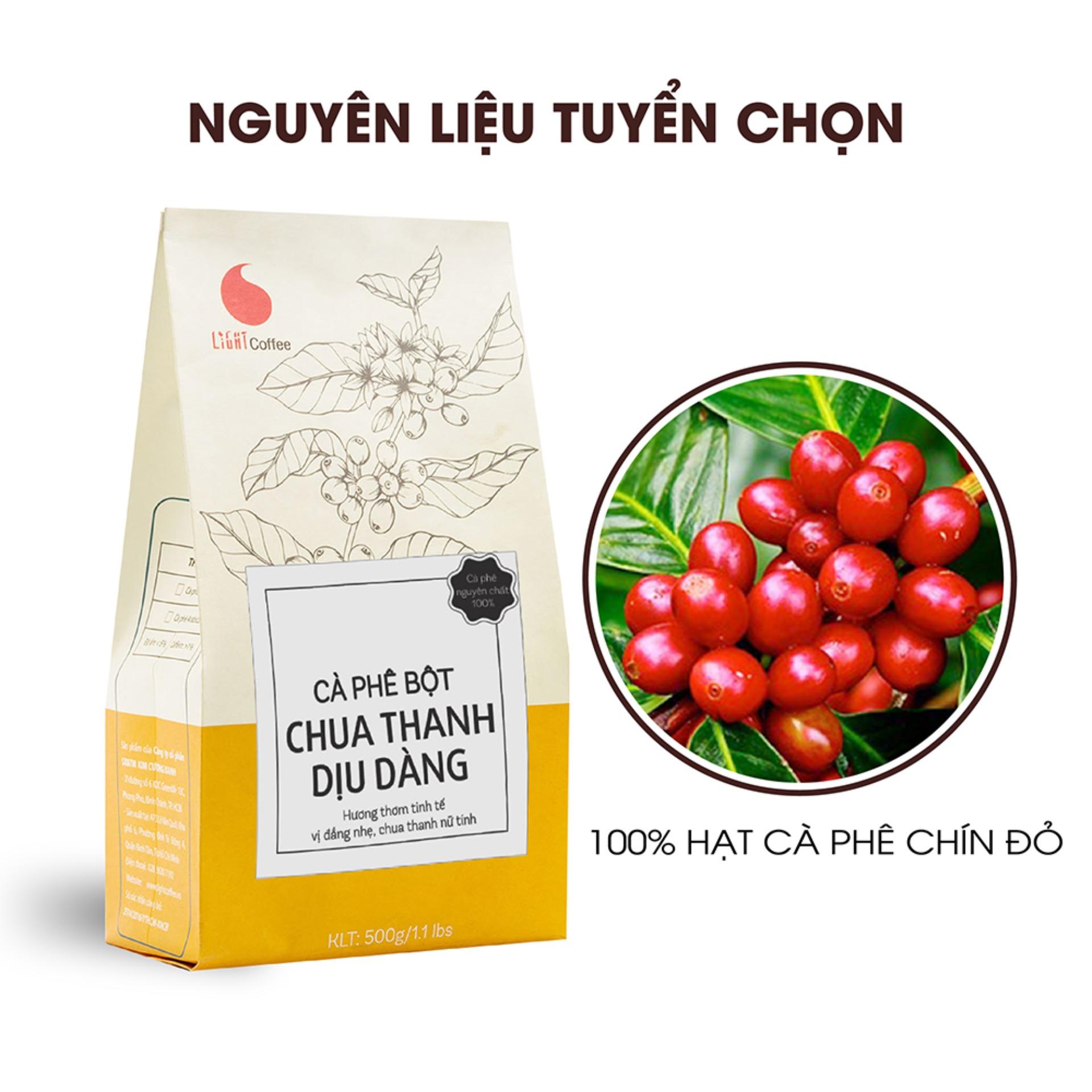Light Coffee - Cafe nguyên chất 100% (bột) - Chua thanh - 500gr