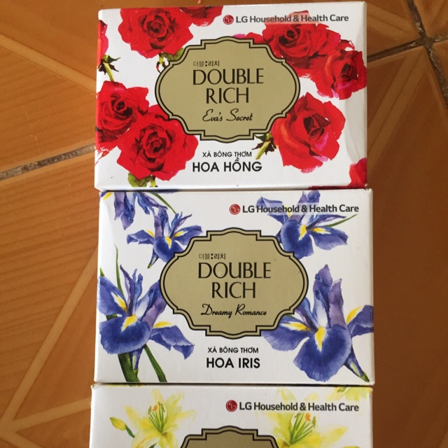 combo 3 Xà Bông Cục Double Rich Hương Hoa 90G