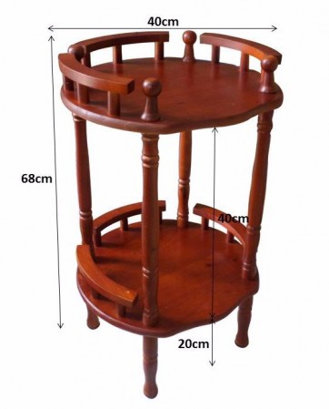 [HCM]KỆ ĐỂ BÌNH NƯỚC 2 TẦNG BẰNG GỖ (NÂU)