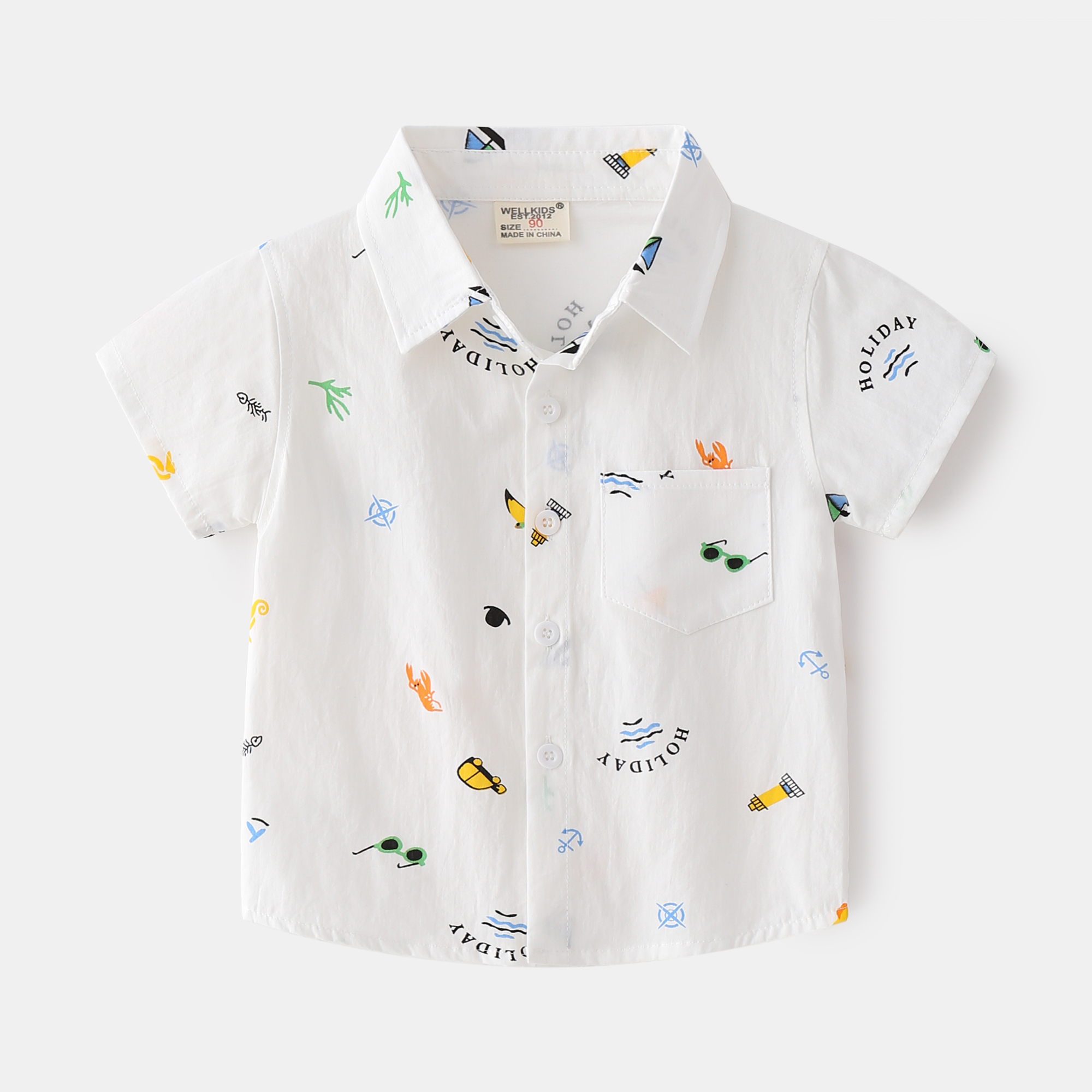 💥 Áo sơ mi cọc tay Wellkids siêu đẹp dành cho bé trai