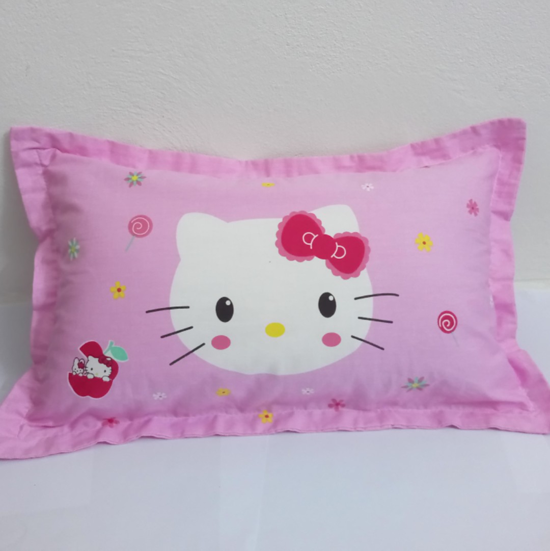 Gối trẻ em gối bông hạt gối dành cho bé gái màu hồng" vải cotton gồm cả ruột và vỏ áo gối