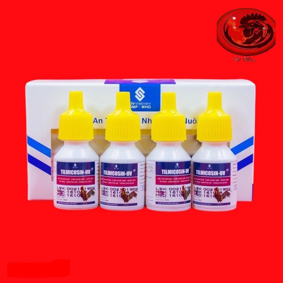 COMBO 4 LỌ TILMICOSIN - UV khò khè, xỗ mũi 1 LỌ 10 ML