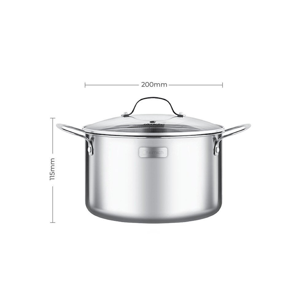 (Duy nhất 14.05)Nồi inox cao cấp 3 lớp đáy liền Trimax
