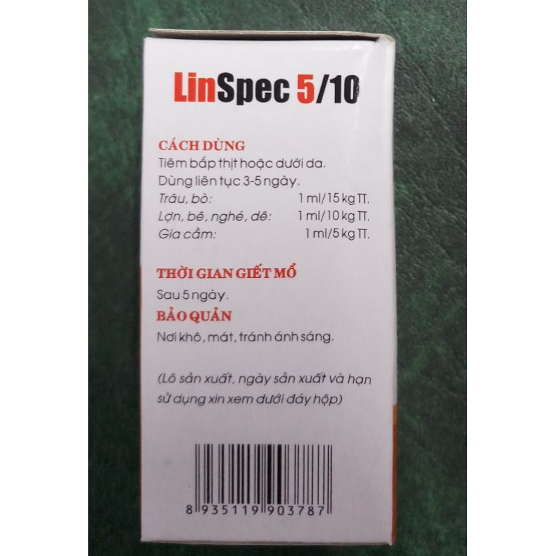 1 lọ 20ml Linspec 5/10 chai 20ml hanvet