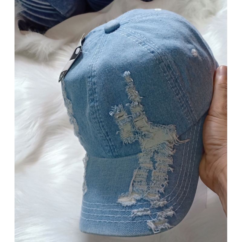 NÓN KẾT JEANS RÁCH SIÊU BỤI BẶM / MŨ JEANS BÓNG CHÀY