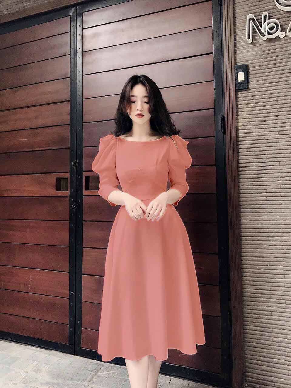 ĐẦM TIỆC BamBoo Shop - ĐẦM DẠ HỘI TAY PHỒNG ĐẬM CHẤT QUÝ PHÁI QCS