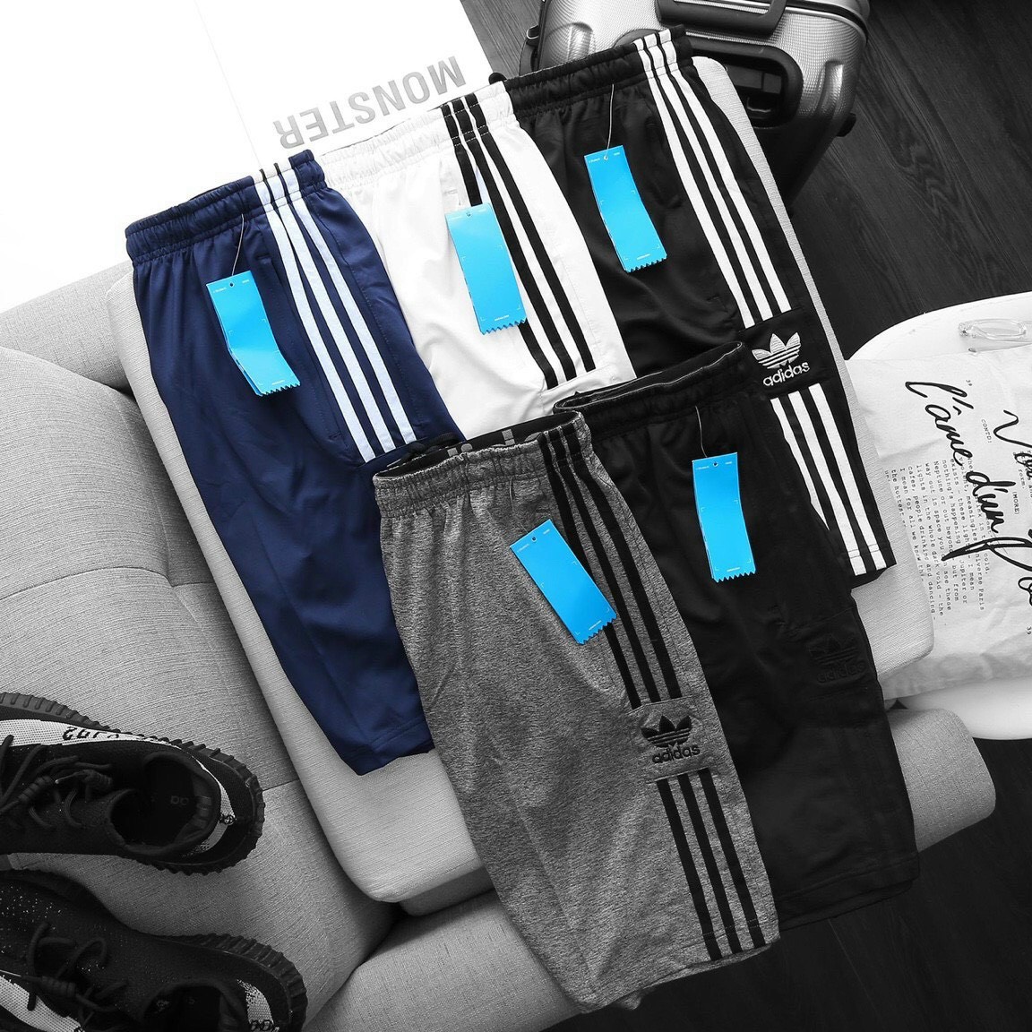 Quần sọt thun thể thao Adidas cao cấp