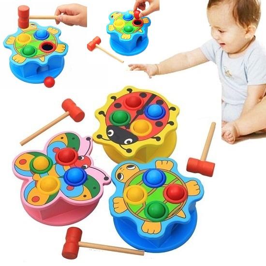 Bộ đồ chơi đập cá bằng gỗ cho bé