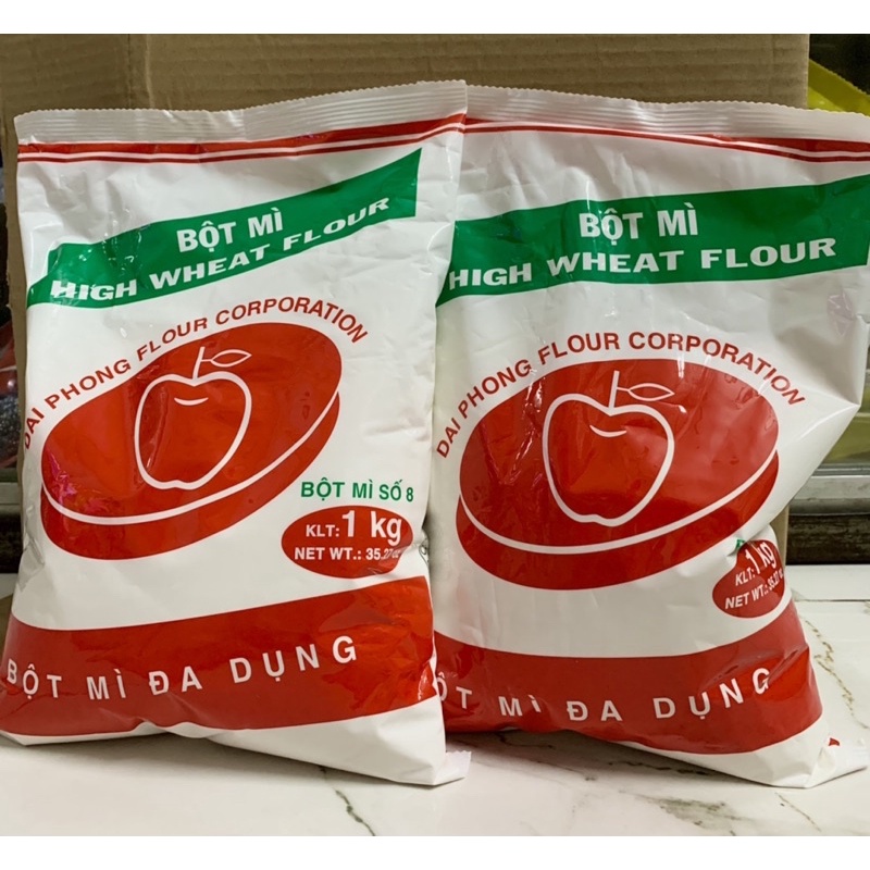 [HCM]Bột mì Trái Táo ( Bột mì Số 8) Gói 1KG Date 22/09/2022