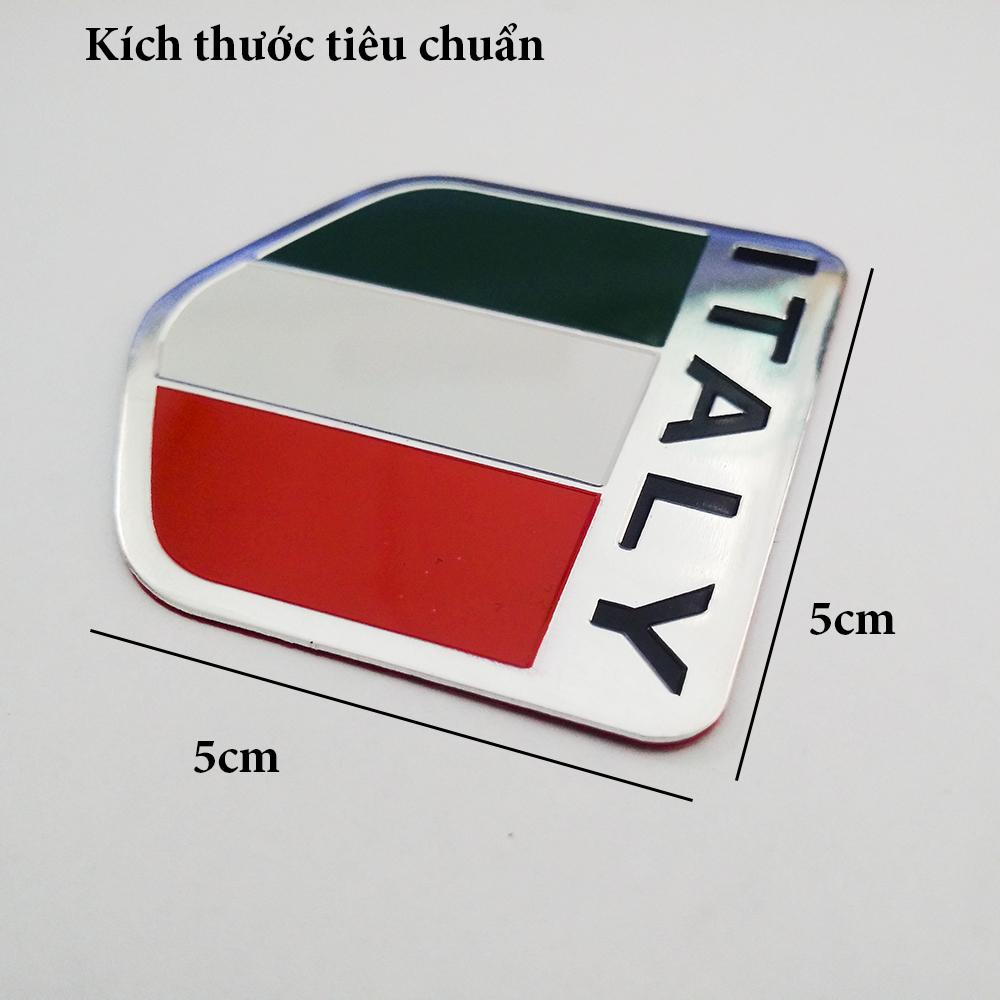 Tem dán xe Nhôm nổi CNC - ITALY 028