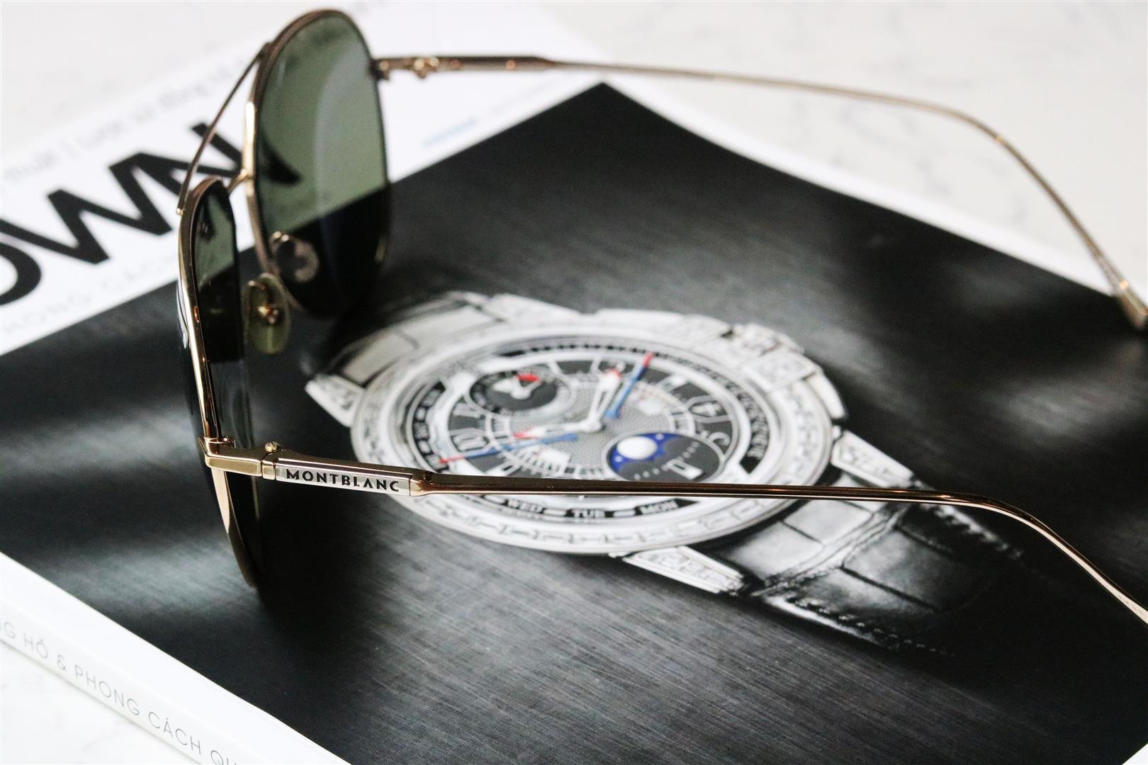Kính mắt MONTBLANC Green Aviator MB657S 32Q 61