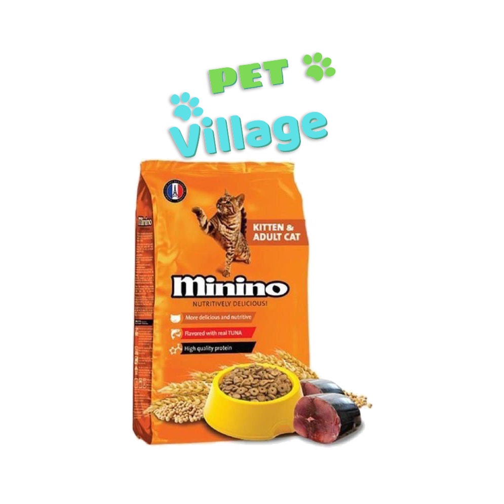 HCM- (Bao lớn 15kg và 7kg)- Minino Thức ăn viên cao cấp cho mèo mọi lứa tuổi (bao 32 gói và bao 20 gói)