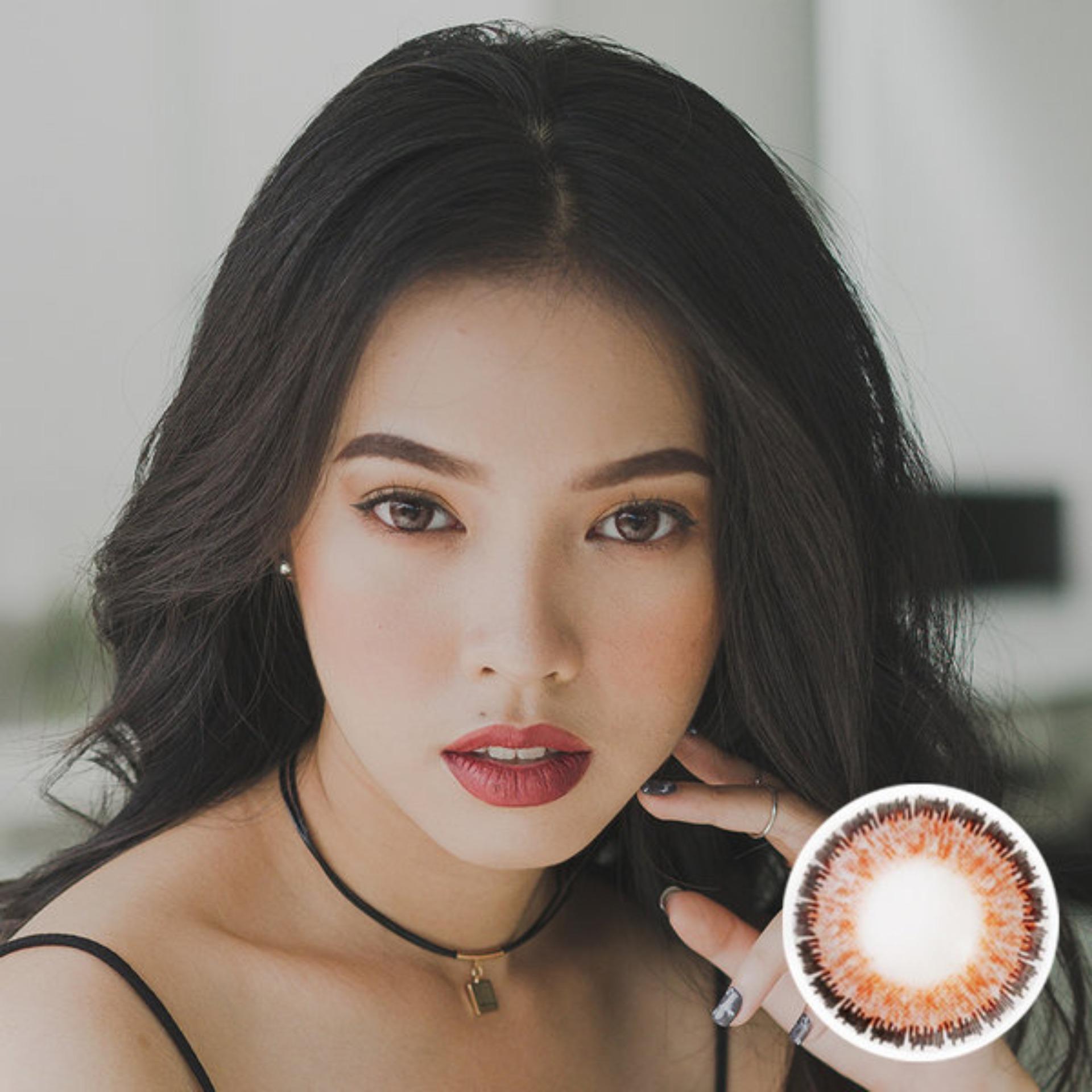 [HCM]lens mắt tự nhiên nâu siêu đẹp