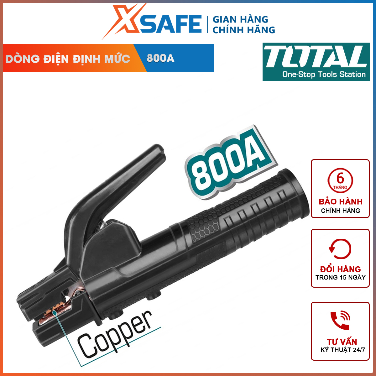 Welding plier total TWAH8006 nippers welding rated current 800a, voltage 220-240V, suitable for welding machine total under 630A 30/t clamp soldering tip in repair, mechanical Assembly