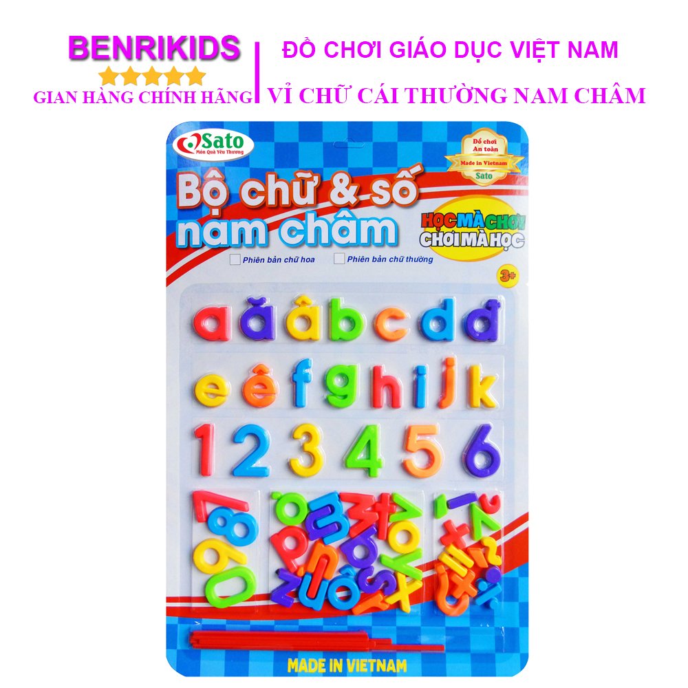 Đồ Chơi Giáo Dục Trẻ Em, Bảng Nam Châm Chữ Cái Số Đếm Và Phép Tính Sato Cho Bé Từ 2 Đến 6 Tuổi