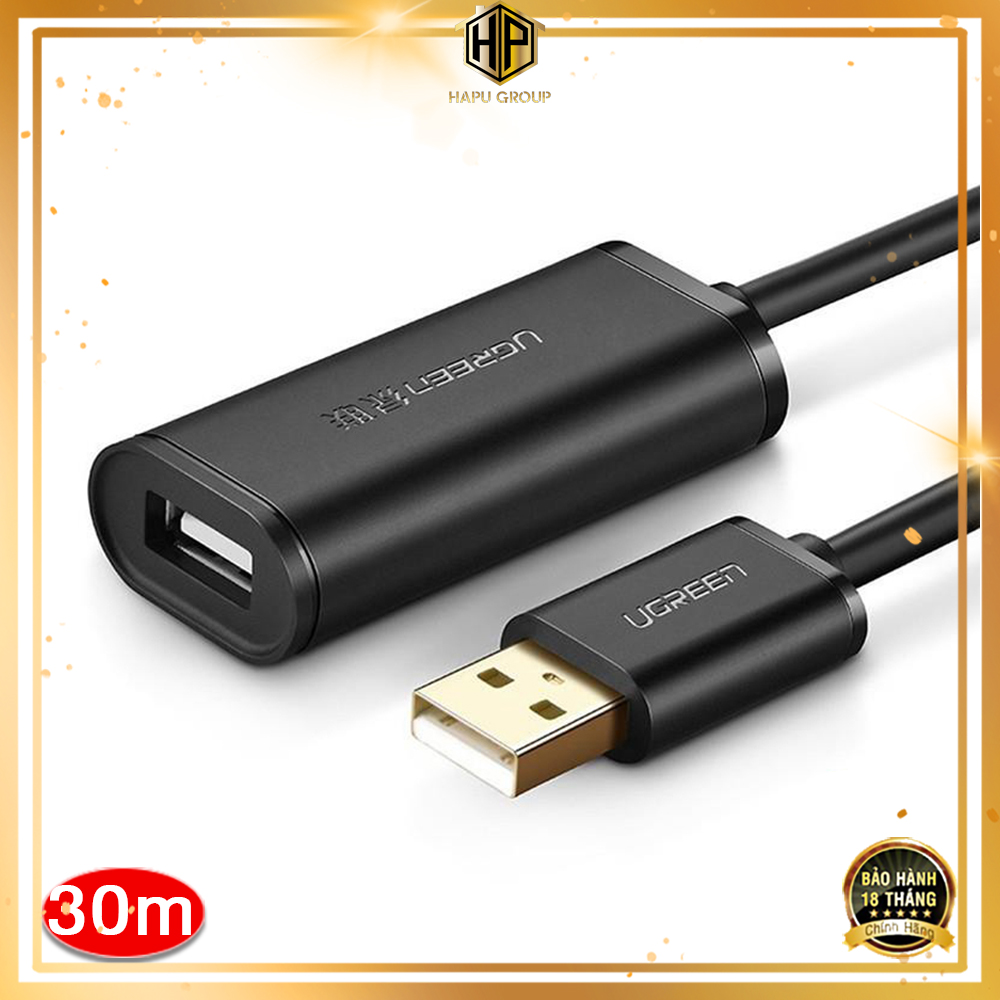 Cáp nối dài usb 2.0 ugreen 10321 dài 10m có chíp khuếch đại chính hãng - hapugroup