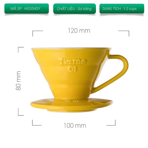 [HCM]Phễu sứ V60 01 Tiamo