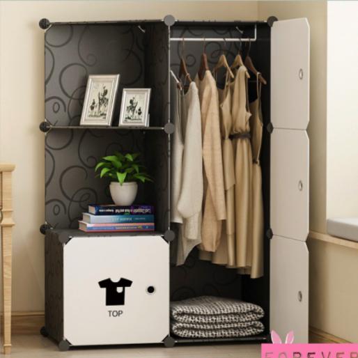 [HCM]Tủ - Tủ nhựa ghép - Tủ đựng quần áo – 6 ô như hình . ( đa dạng mẫu mã )