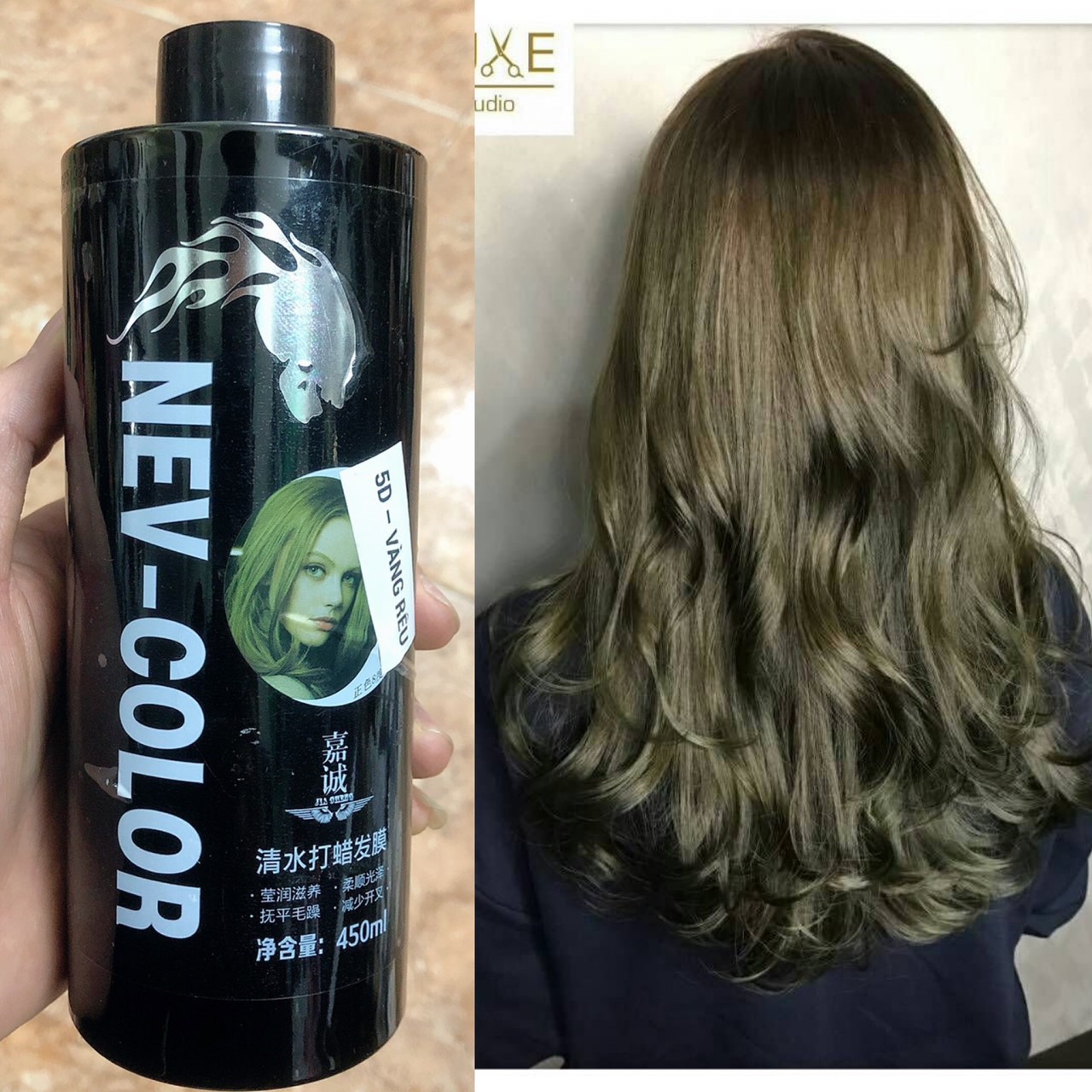 Nhuộm Phủ Bóng Màu Vàng Rêu Matt Color Hair