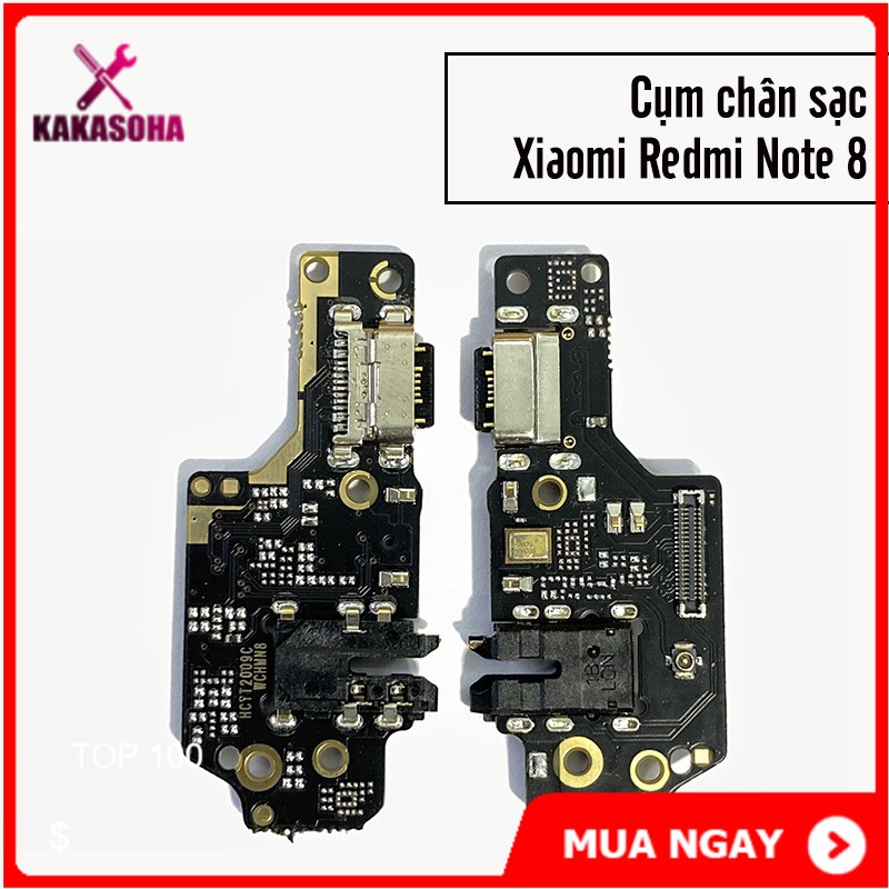 Cụm chân sạc Xiaomi Redmi Note 8, liền Mic nghe gọi
