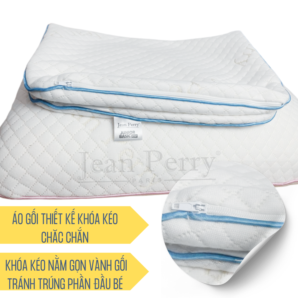 Gối nằm cho bé memory foam Jean Perry Junior Basic kích thước 30x50x11cm