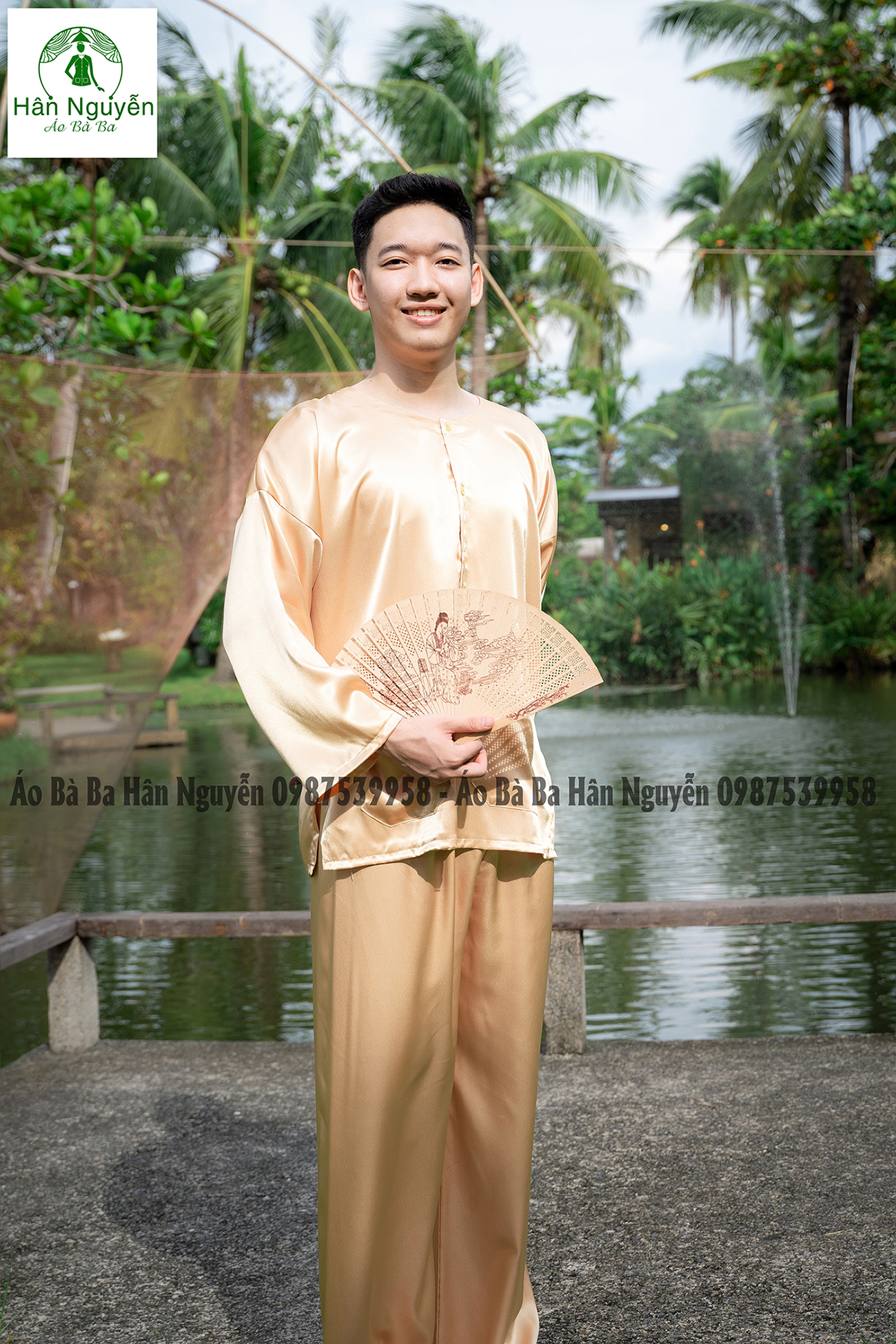 Bộ Bà Ba Nam ( Tặng Khăn Rằn )