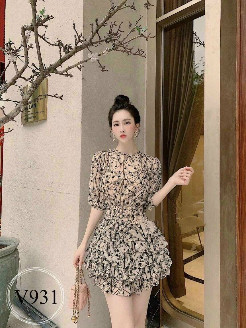 Đầm bông hình sao hoa siêu xinh qc