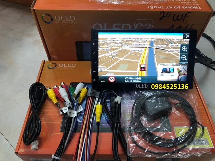 Màn hình android OLED C2 7inch, chíp 8X kèm dây giắc cắm sim 4G.Ram 2GB Rom 32gb,Dvd android OLED C2.màn hình Android oto,màn hình cho xe. màn hình android 7inch.màn hình xe oto .Nhận hỗ trợ lắp đặt tại Hà Nội.
