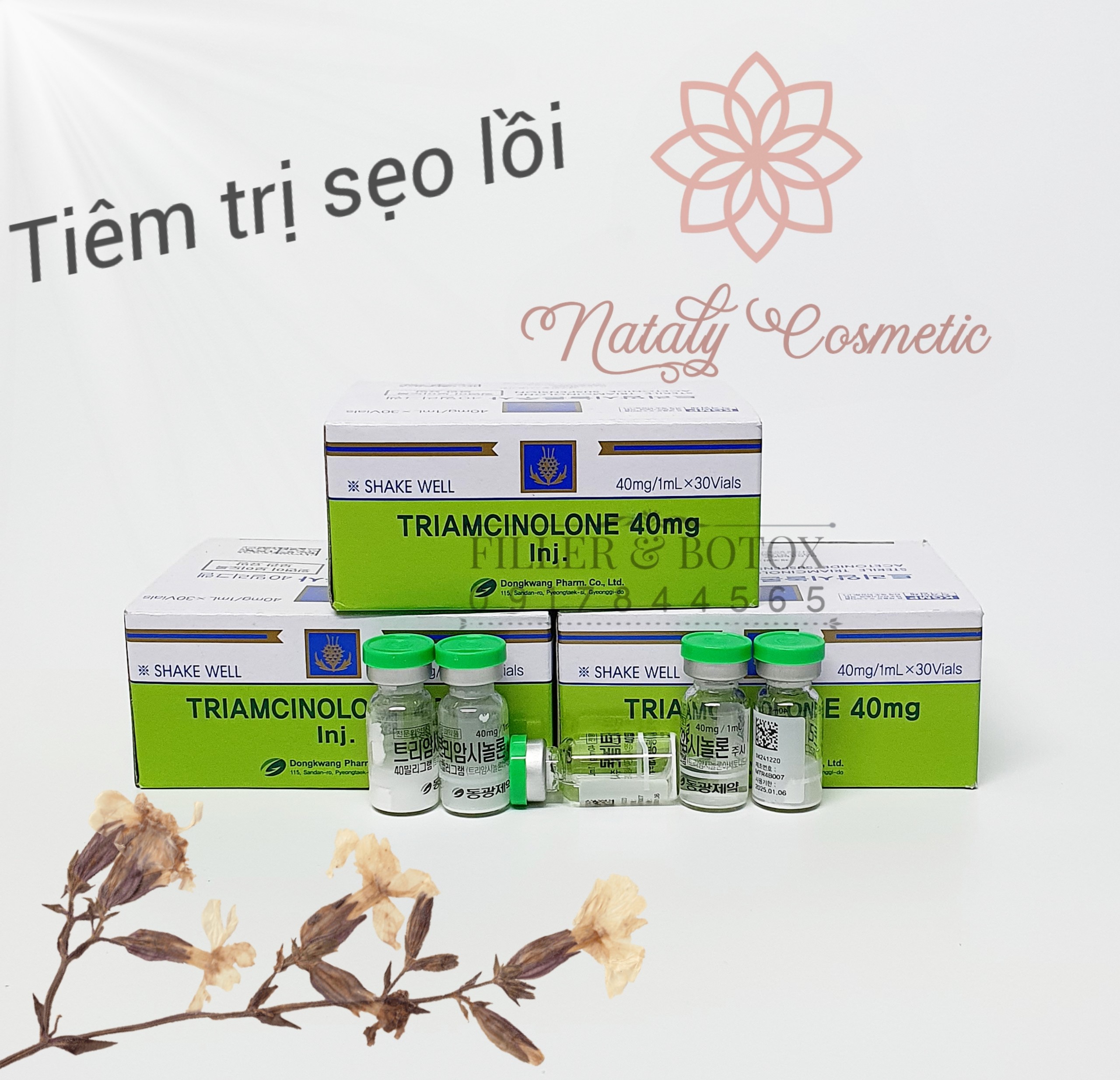 Tiêm sẹo lồi chính hãng- Combo 3 lọ