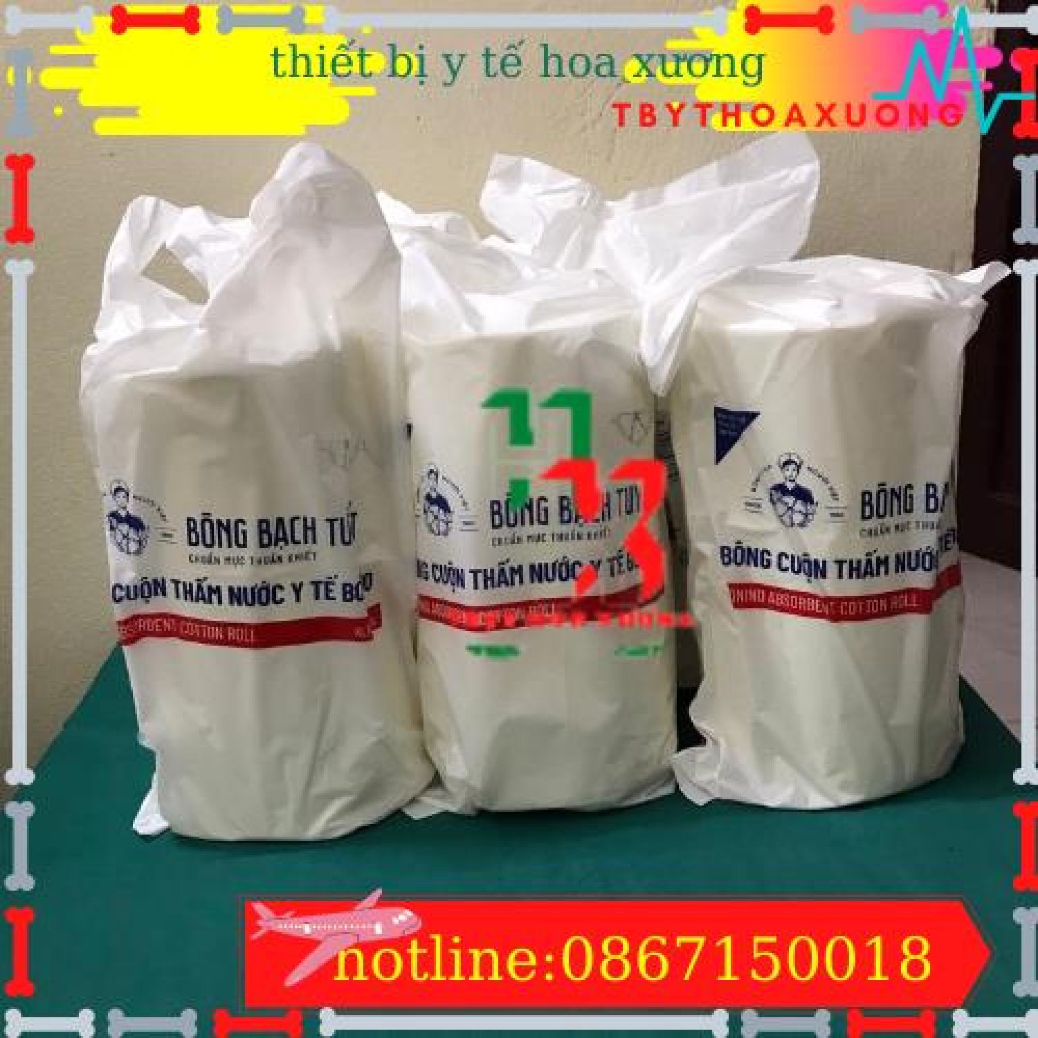 Bông Cuộn 1kg Bông Y Tế Bạch Tuyết