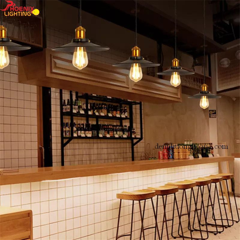 Đèn thả trần trang trí hình đĩa đuôi đồng cao cấp