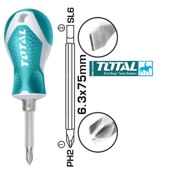 Bộ tua vít 6 đầu trong 1 total tht2506076