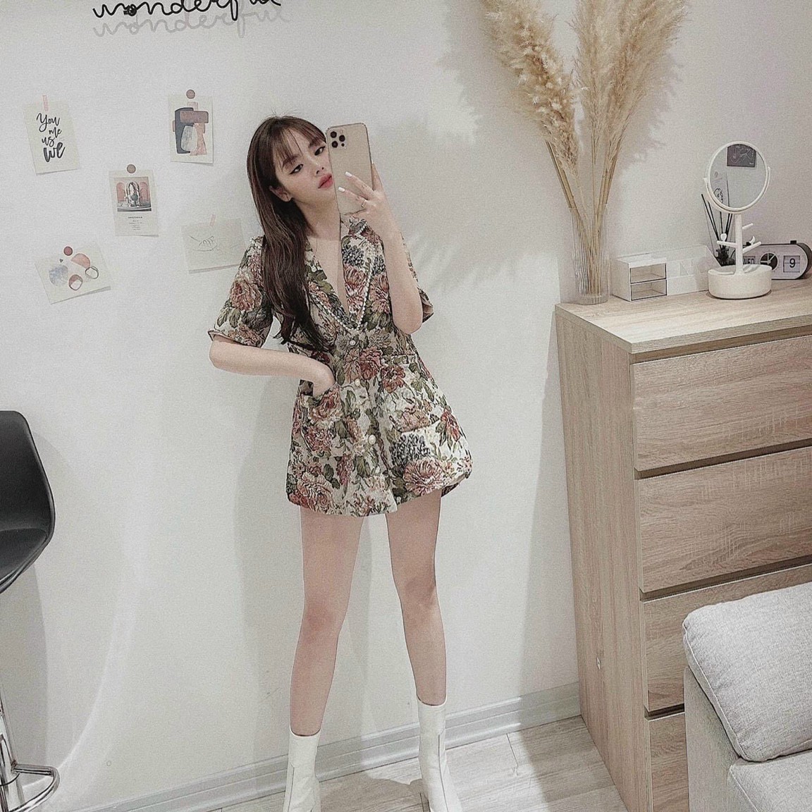 [HCM-CHUYÊN SỈ & LẺ THỜI TRANG] đầm vest suông họa tiết độc là chất vải umi mêm mịn dễ thương lịch lãm