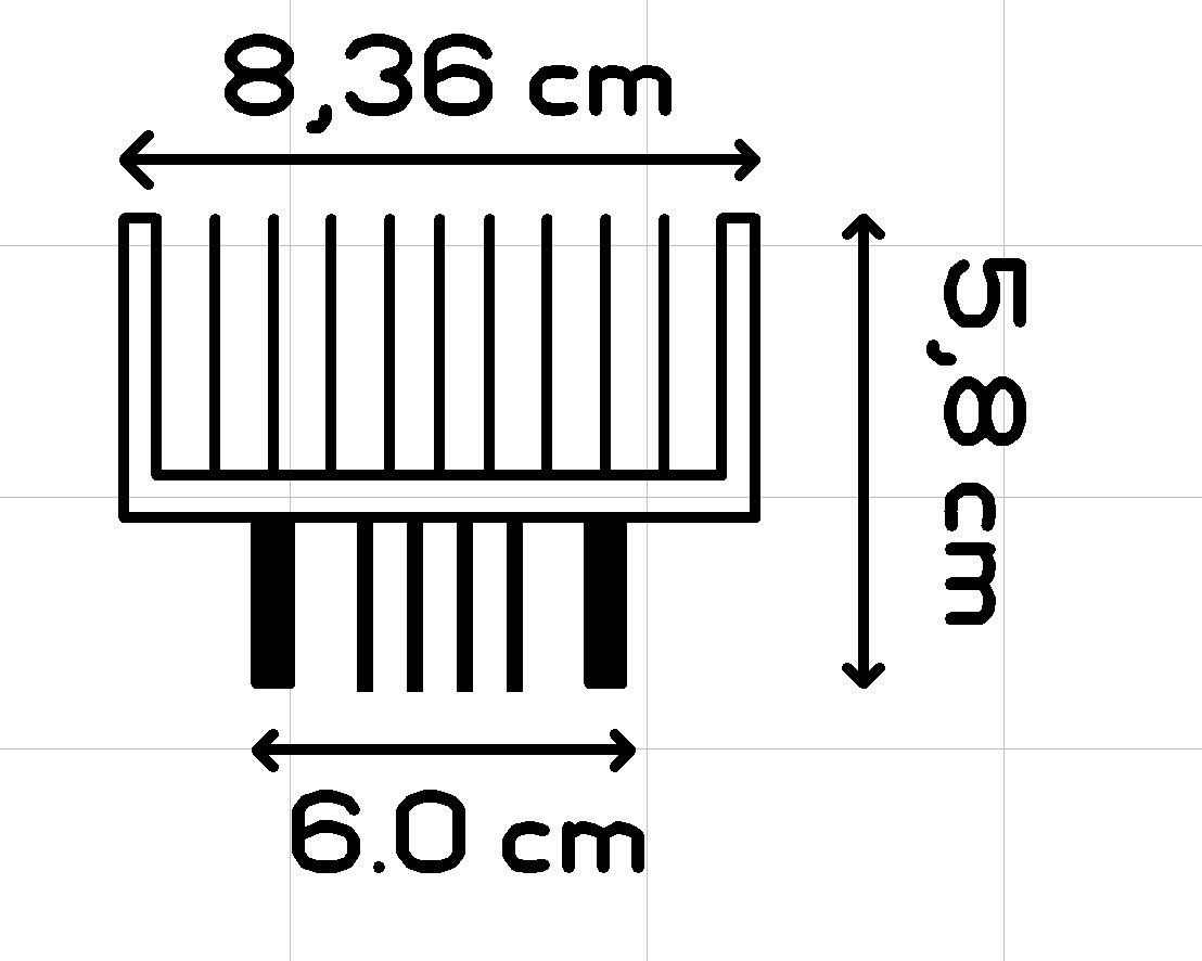 Nhôm 2u, dài 31 cm,  cao 8.5 cm