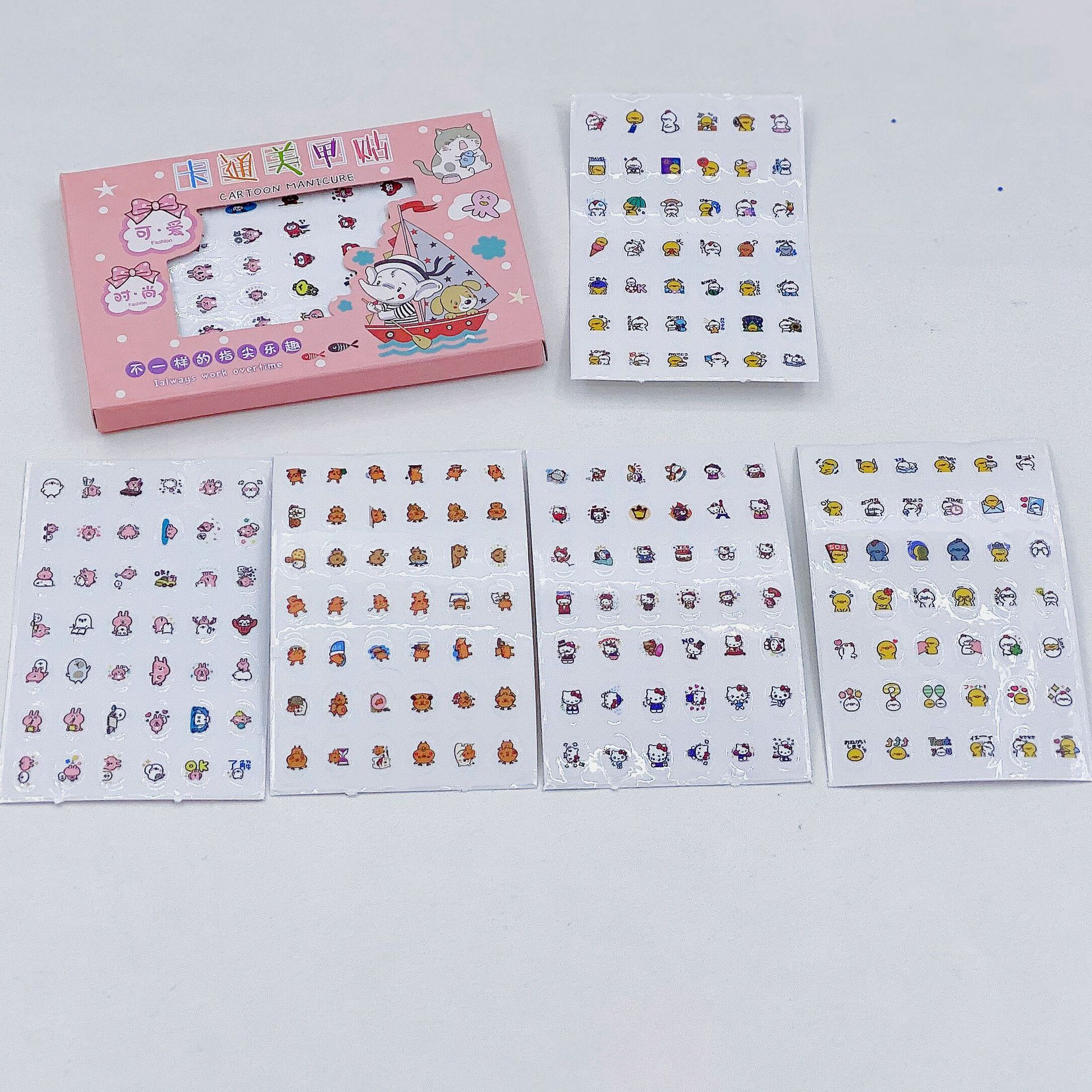 Set 2 Hộp Sticker dán móng tay cho bé ( Hộp 5 Tờ)