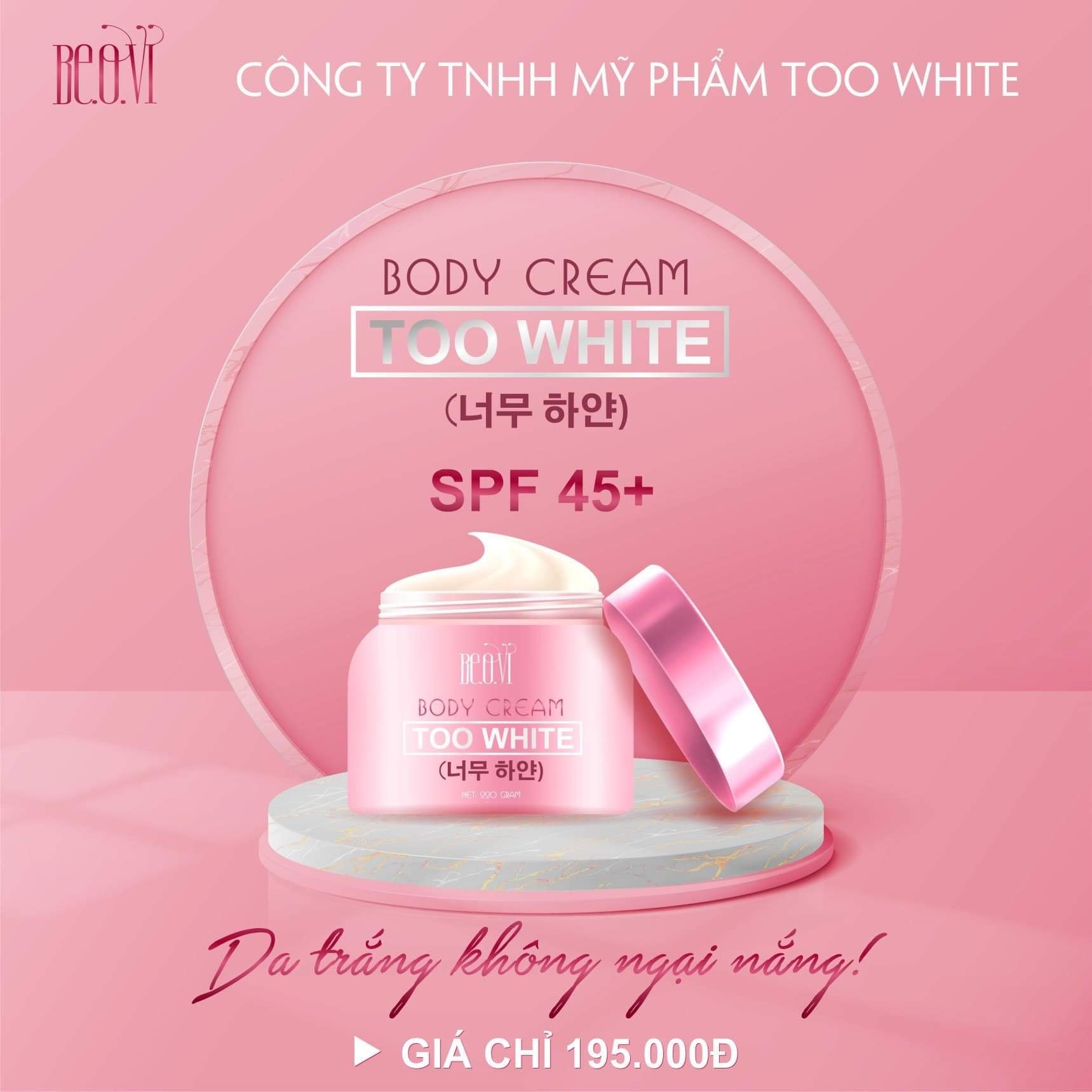 [HCM]BODY CREAM THU THỦY TOO WHITE BEOVI