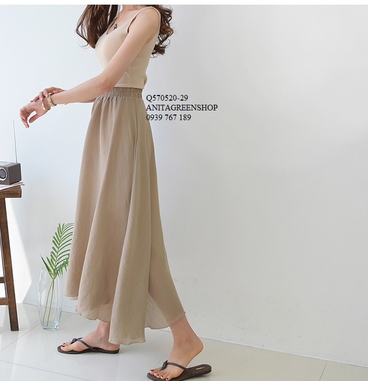 Q570520 CHÂN VÁY MAXI LƯNG THUN