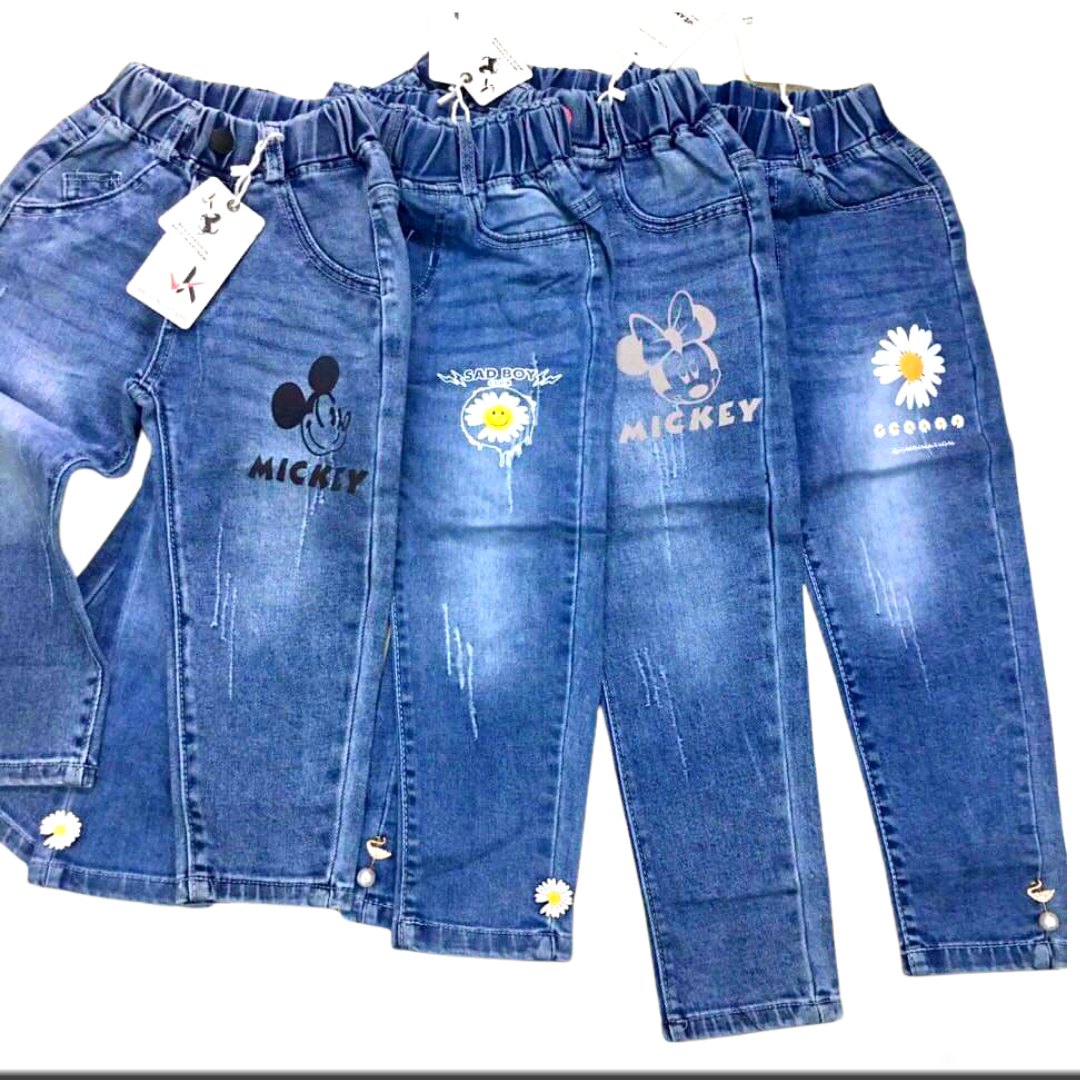 [Hoàn tiền 6%] Quần jeans dài siêu xinh cho bé gái 10-50kg ( nhiều họa tiết, giao ngẫu nhiên ạ)