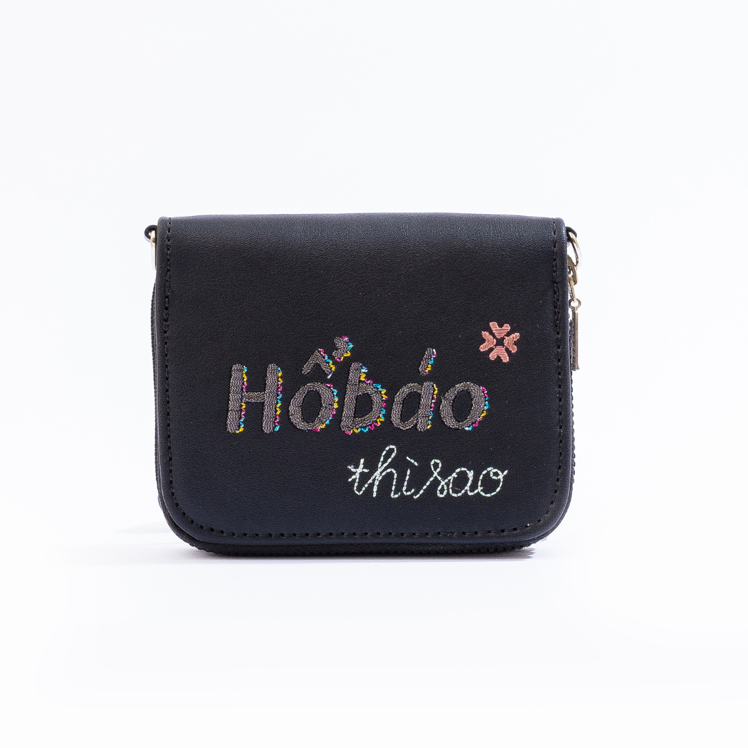 Ví da nữ Ngaos Hoho Tiger - Black