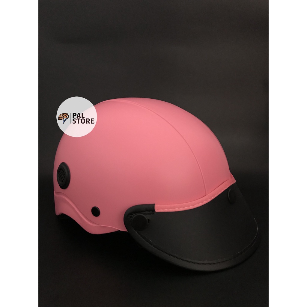 Mũ bảo hiểm Napoli Hồng dâu - [Freeship]