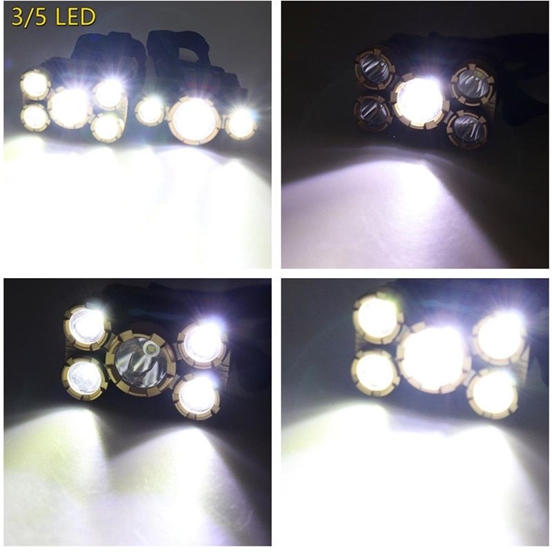 Đèn pin đội đầu 5 bóng, 3 bóng, 1 bóng