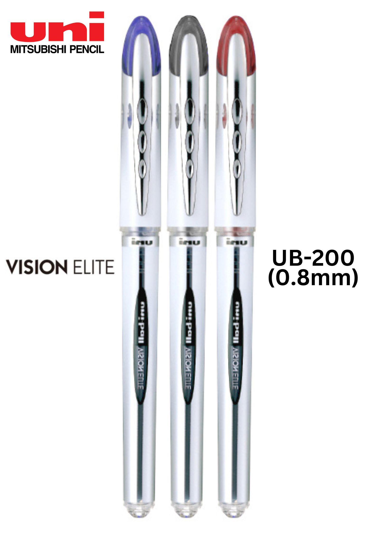 Water based ink pen ub-205 (0.5mm) /ub-200 (0.8mm) Vision Elite-ni-ball