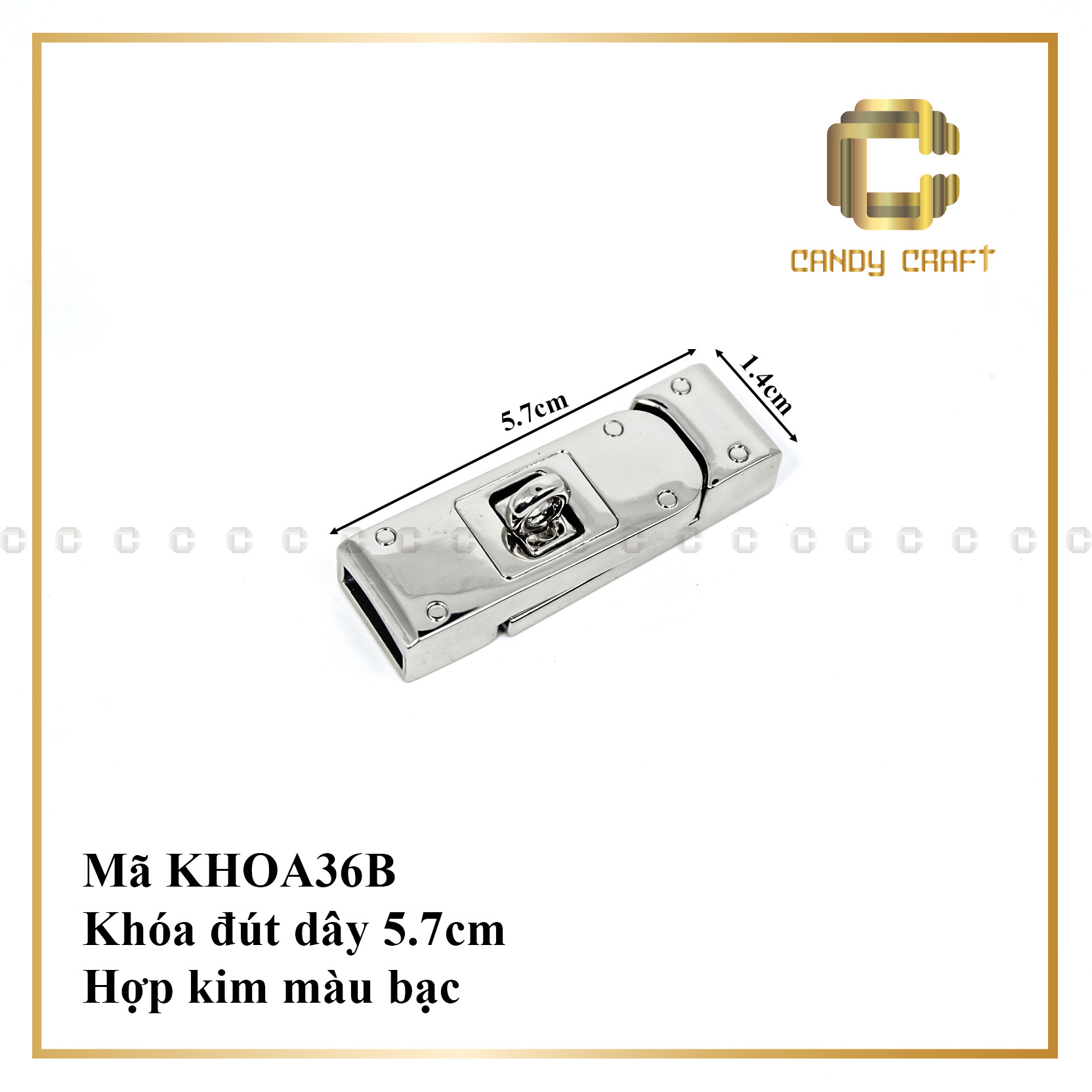 [HCM]Khóa vặn chữ nhật - phụ kiện làm túi xách