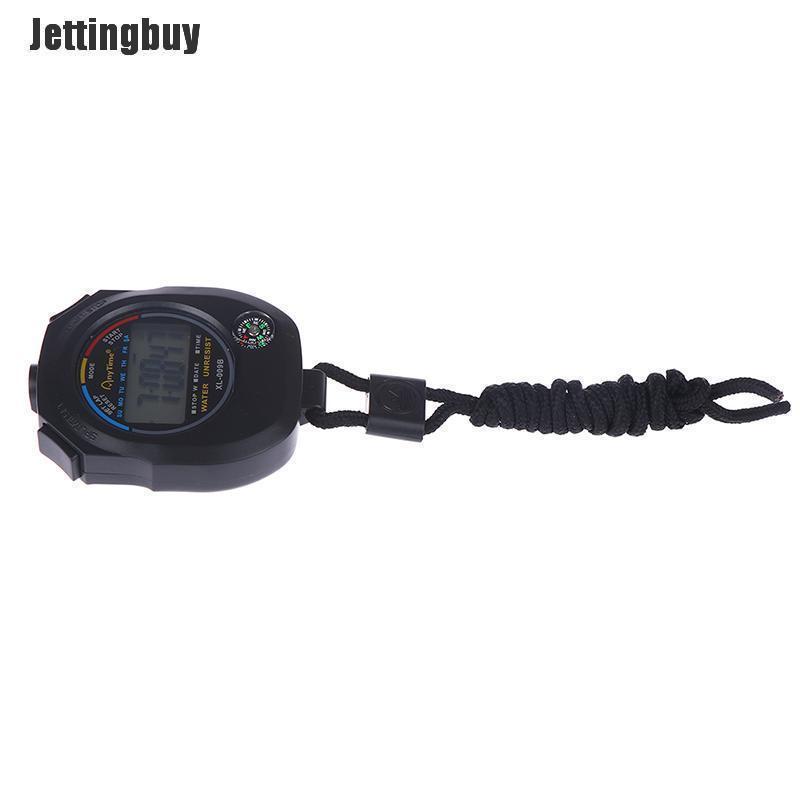 Đồng Hồ Bấm Giờ LCD Kỹ Thuật Số Chống Nước Jettingbuy Đồng Hồ Bấm Giờ Báo Thức Có Dây Đeo