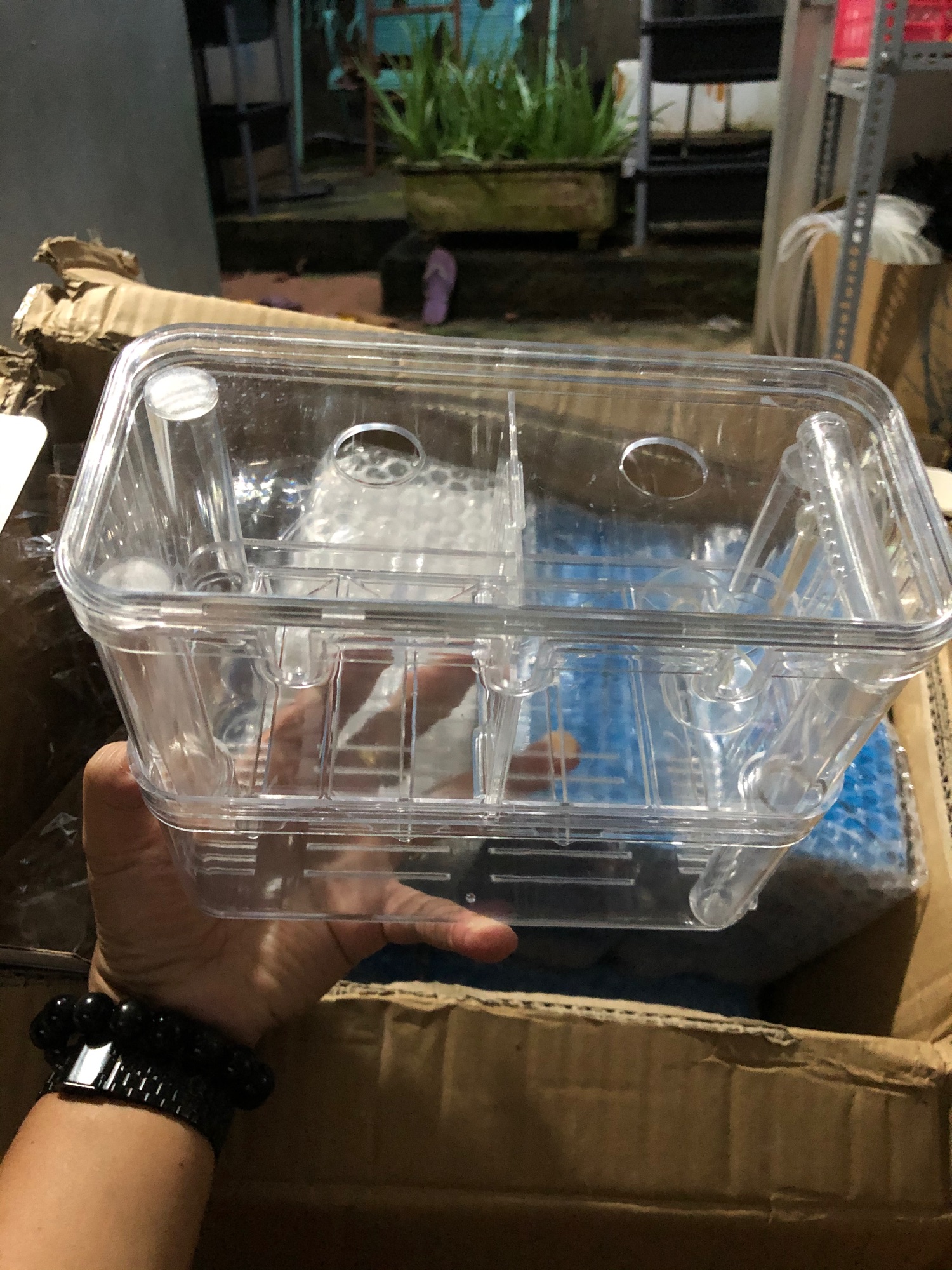 Lồng đẻ cho cá cảnh 2 ngăn loại siêu to