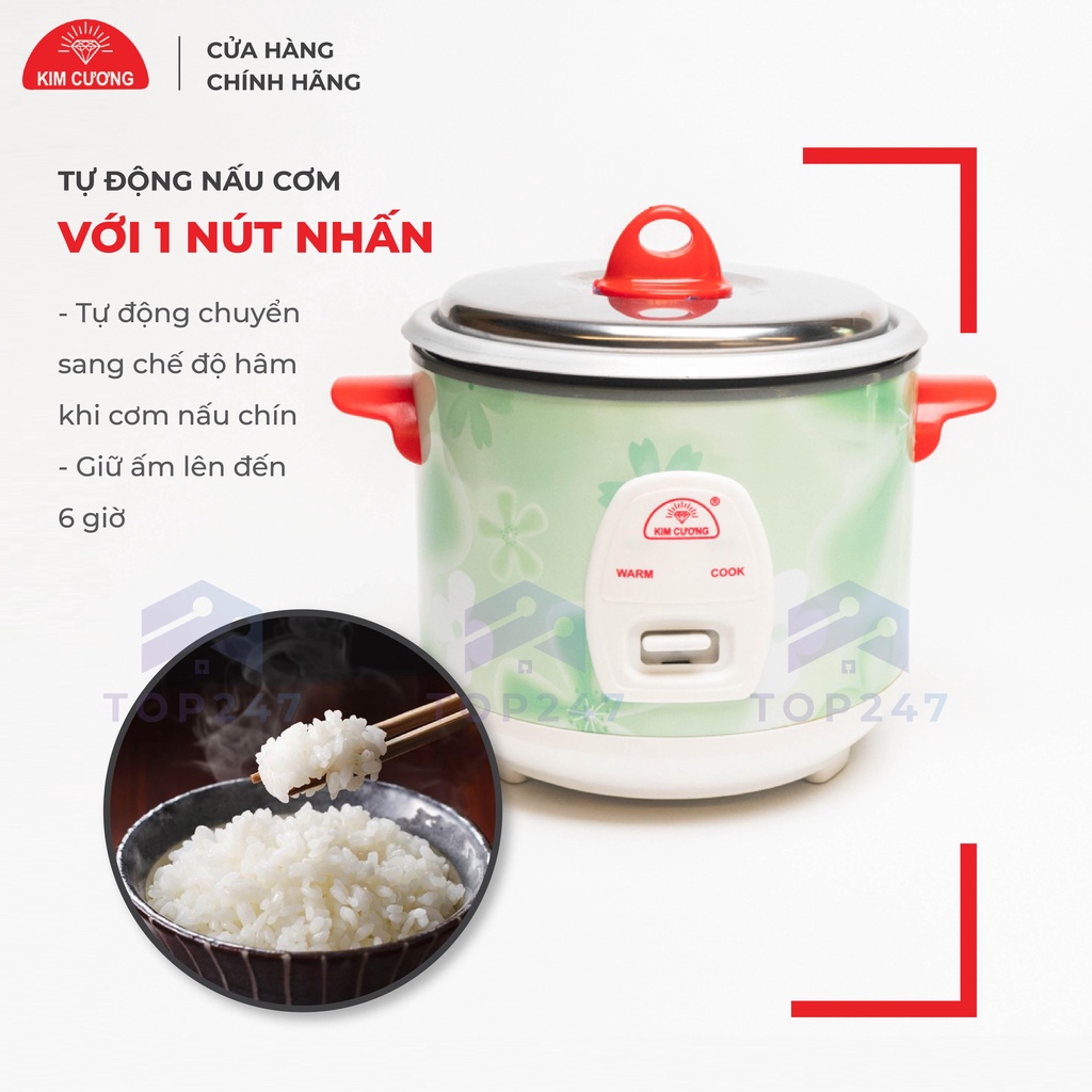 Nồi Cơm Điện Kim Cương 1.2 Lít - Nắp Rời [Bảo Hành Chính Hãng 12 Tháng]