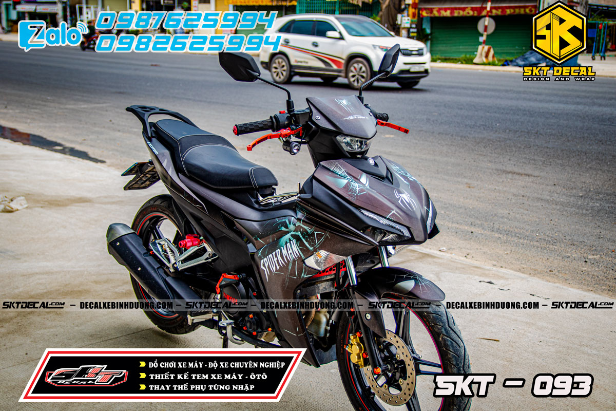 tem trùm exciter 155 xám đen nhện